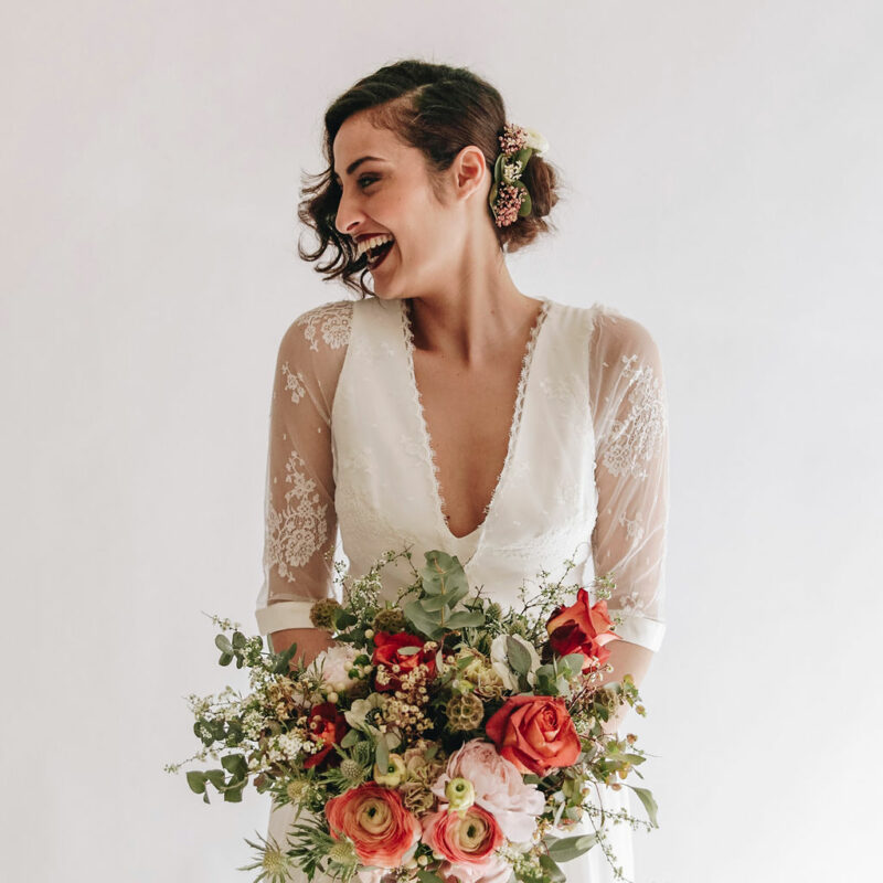 Shooting Coiffure Amélie Gouttenoire – Photographe Aude Lemaitre – Robe Caroline Quesnel